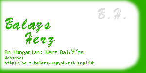 balazs herz business card